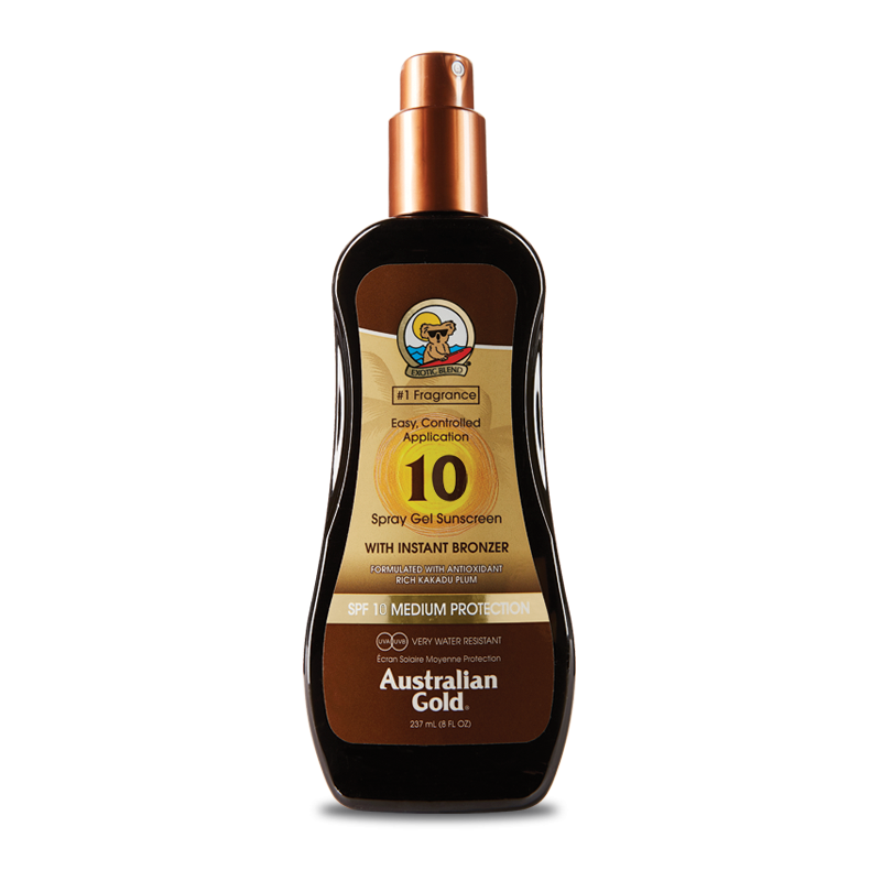 SPF 10 SPRAY GEL WITH BRONZER